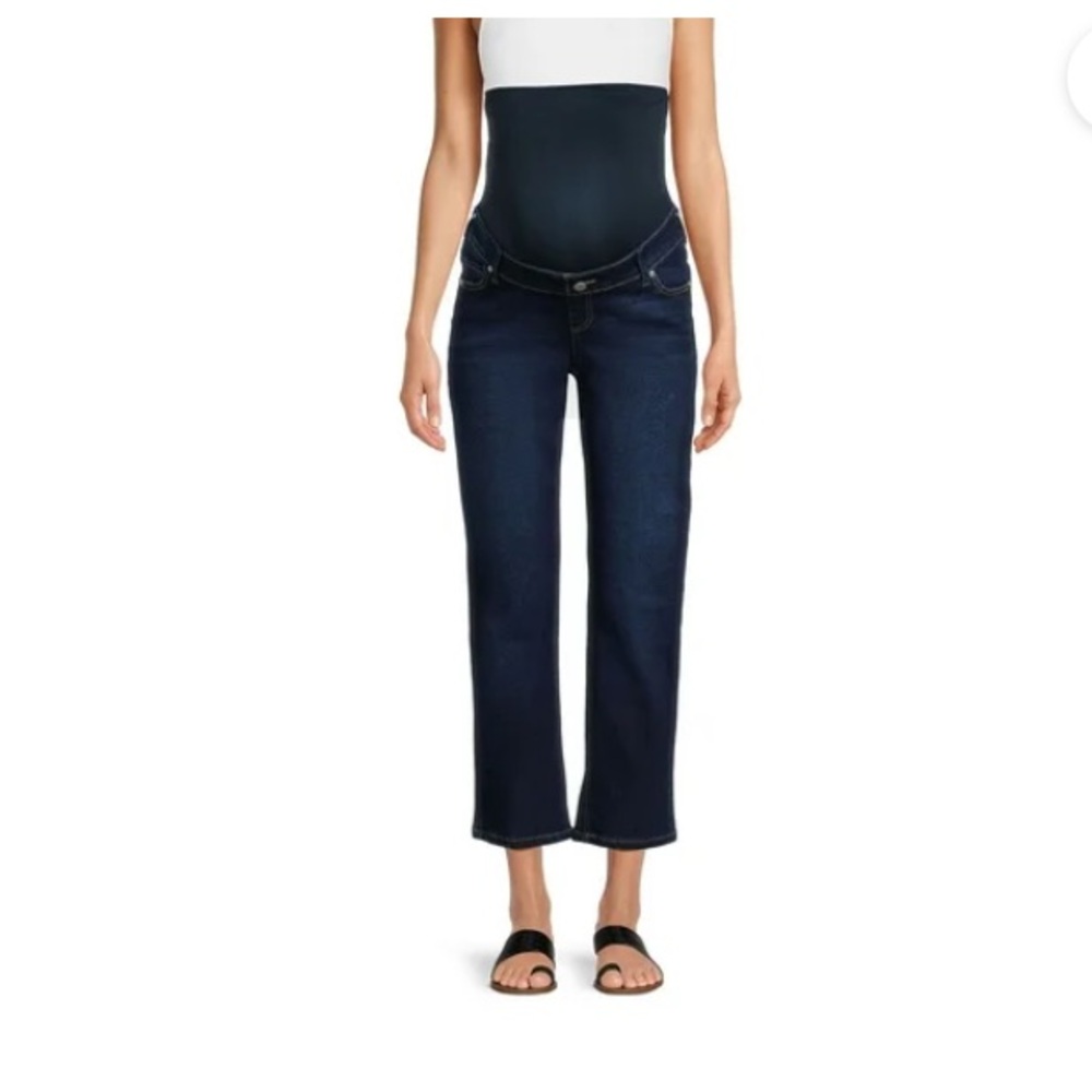 💜 Time and Tru Women's Maternity Straight Jeans with Belly Band size:XXL(20)
